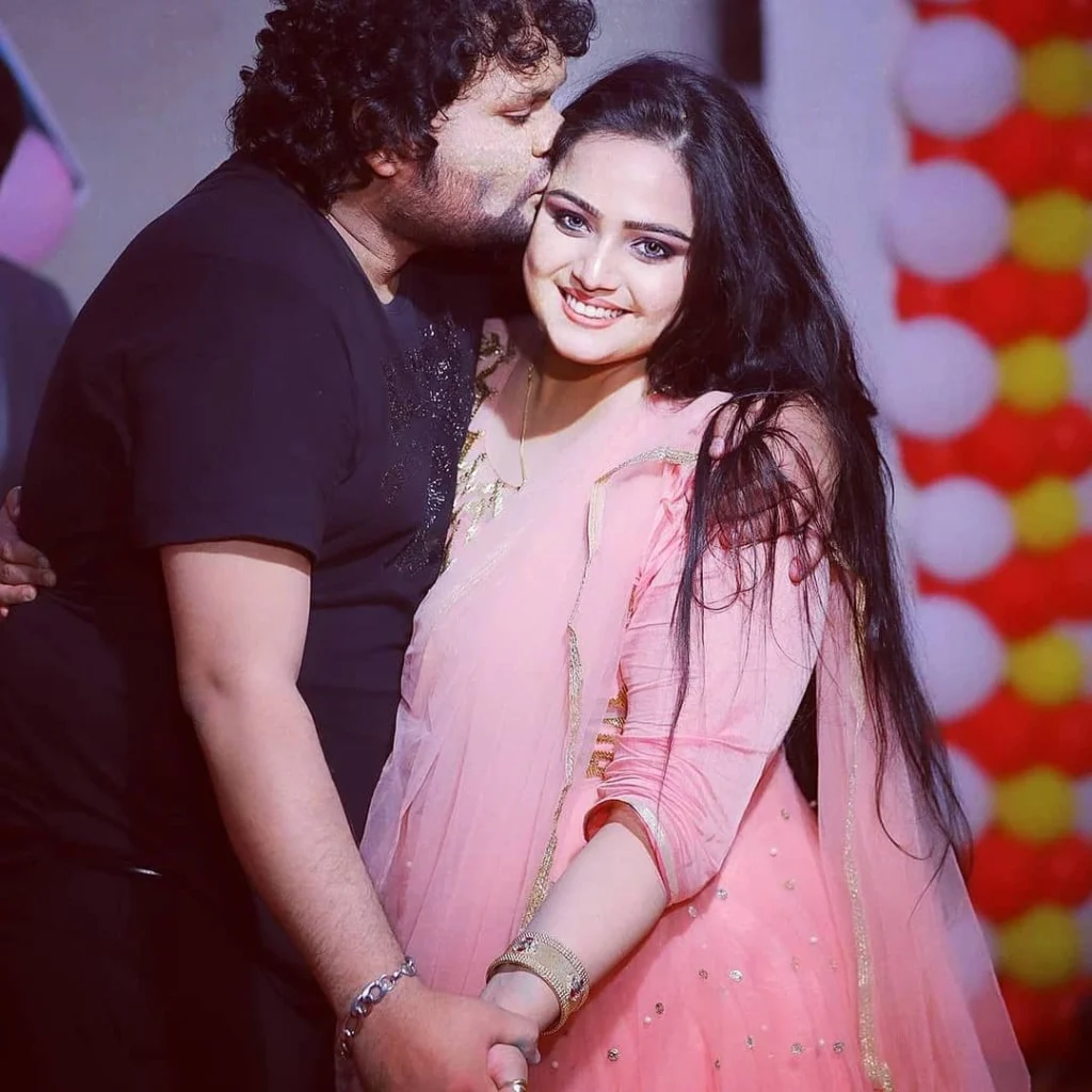 Humane Sagar with wife Shreya Mishra