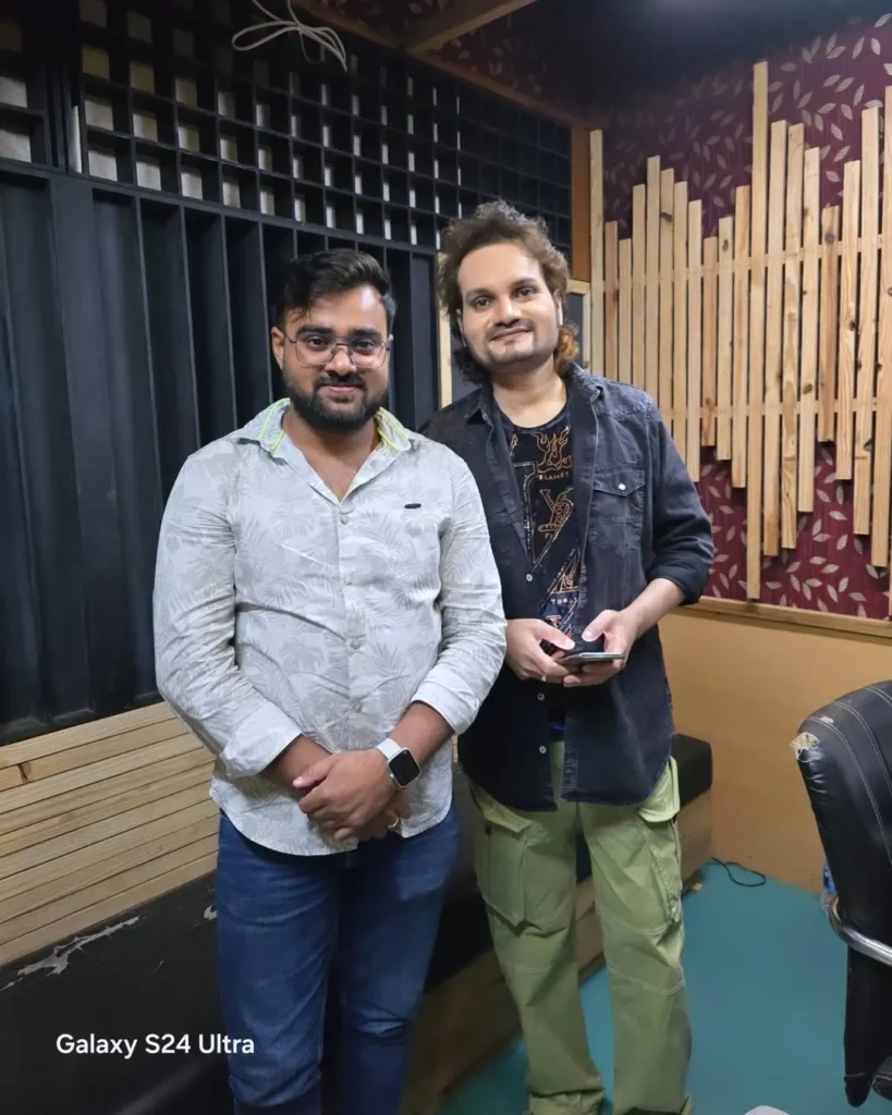 humane sagar at studio for recording Reels Bali