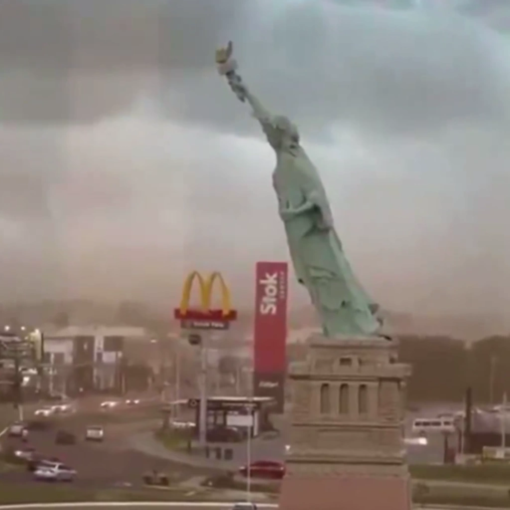 Brazil Statue of Liberty Fall down