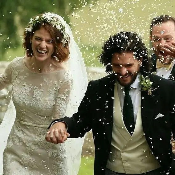Rose Leslie and Kit Harington