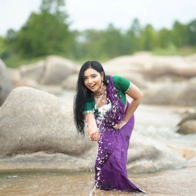 Tanya Mittal  Purple Saree