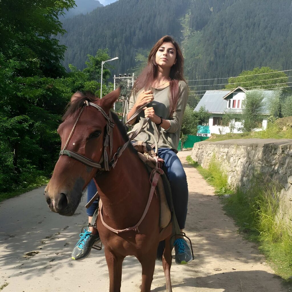Farhana Bhatt Riding Horse