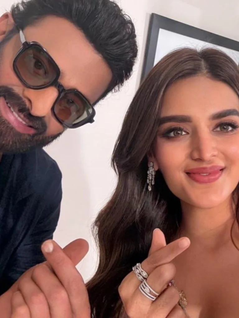 Nidhhi Agerwal at The Rajasaab Movie Success Meet, HD Gallery