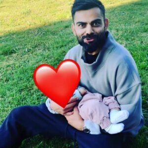 Vamika Kohli with Father