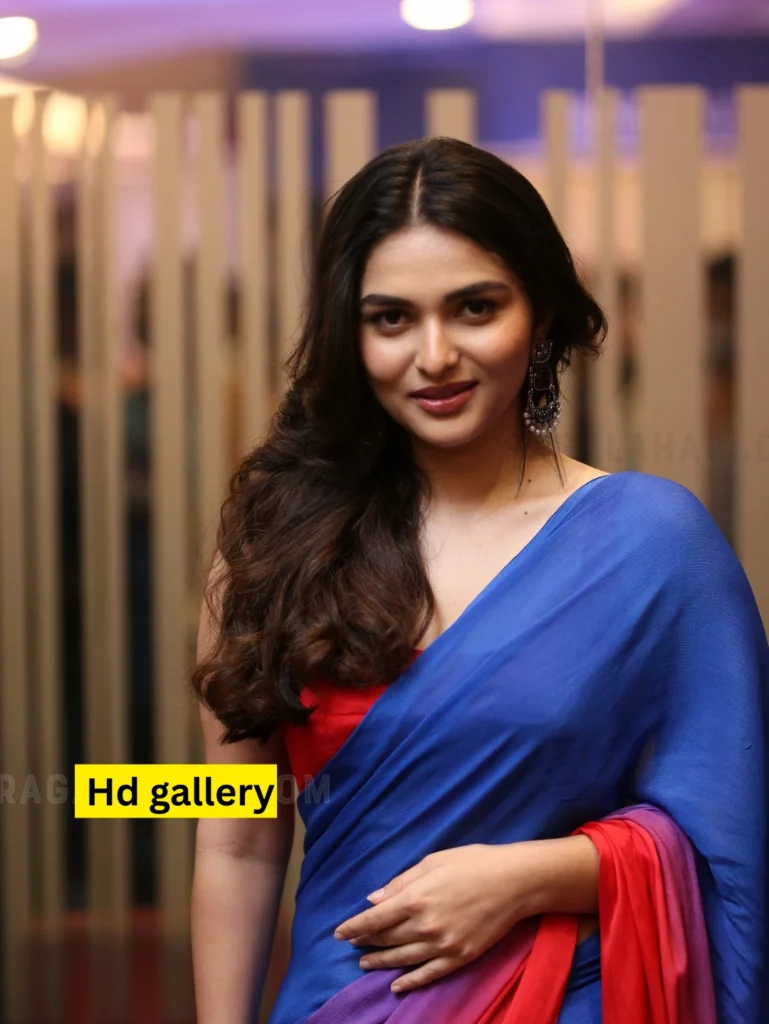 Kayadu Lohar blue saree 