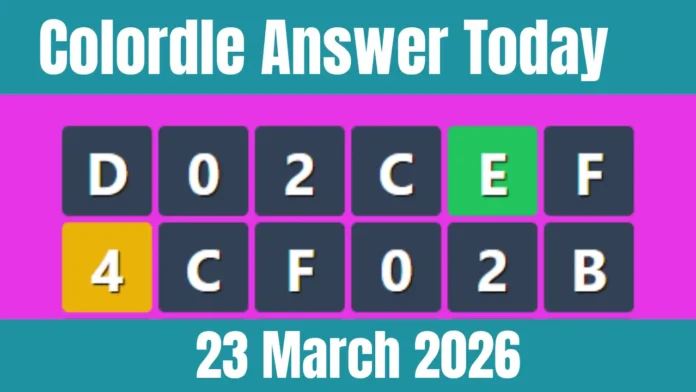 Colordle Answer Today 23 March 2026