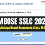 MBOSE SSLC 2026: Meghalaya Board Announces Class 10 Result