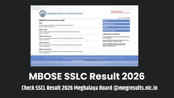 MBOSE SSLC Result 2026