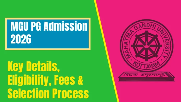 MGU PG Admission 2026