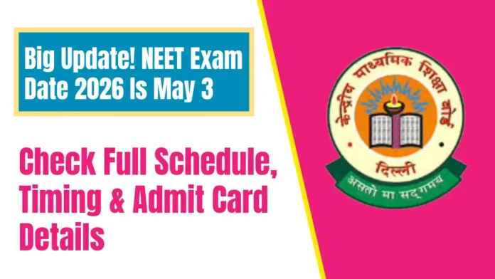 NEET Exam Date 2026