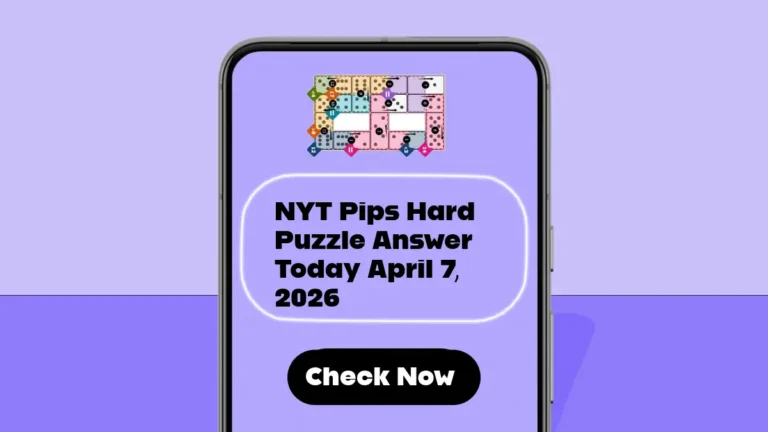 NYT Pips Hard Puzzle Answer Today April 7, 2026