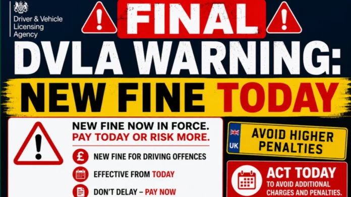 FINAL DVLA WARNING: New Fine TODAY
